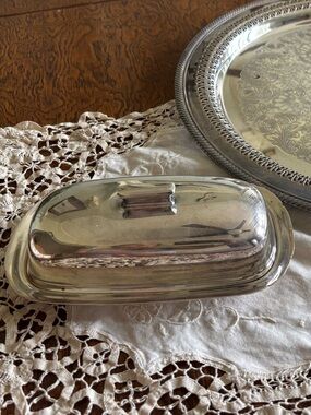 Reed & Barton Silver Plated Covered Butter Dish